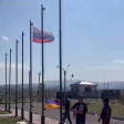 Ermənistan bayrağı Xocalı aeroportundan götürüldü - VİDEO title=