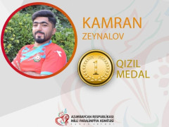 Kamran Zeynalov dünya çempionatında qızıl medal qazandı