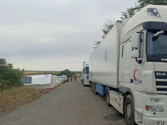 Bakıdan 40 ton humanitar yardım aparan karvan Ağdam-Xankəndi yolunda gözləyir